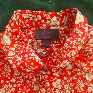 Perfect for the holidays! Gorgeous red shirt from J. Crew x Liberty of London